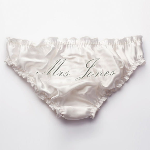 Trousseau-Personalised Silk Bridal Knicker